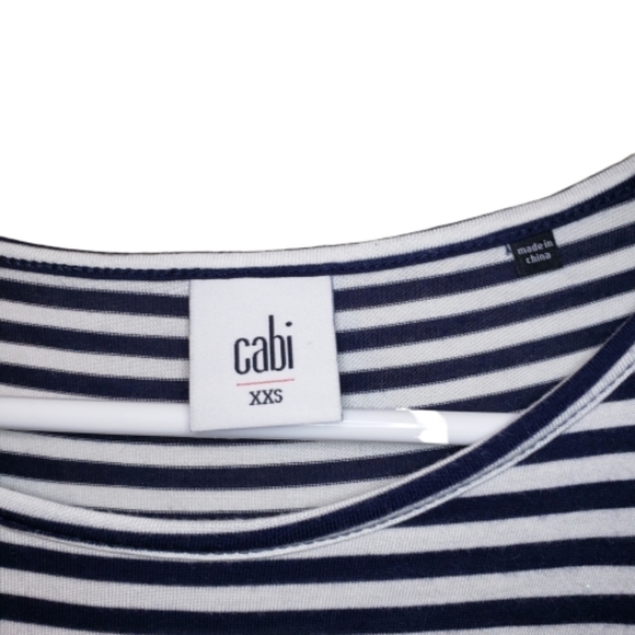 CAbi Long Sleeve Boat Stripe Asymmetrical T-Shirt - Picture 4 of 7